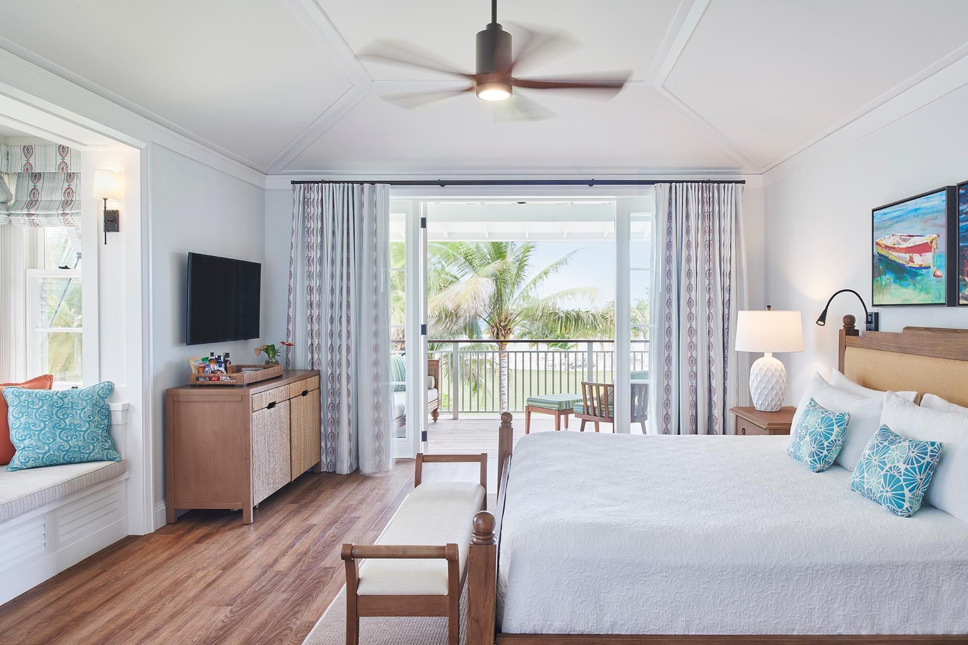 An Eclipse ocean-view king room with a balcony