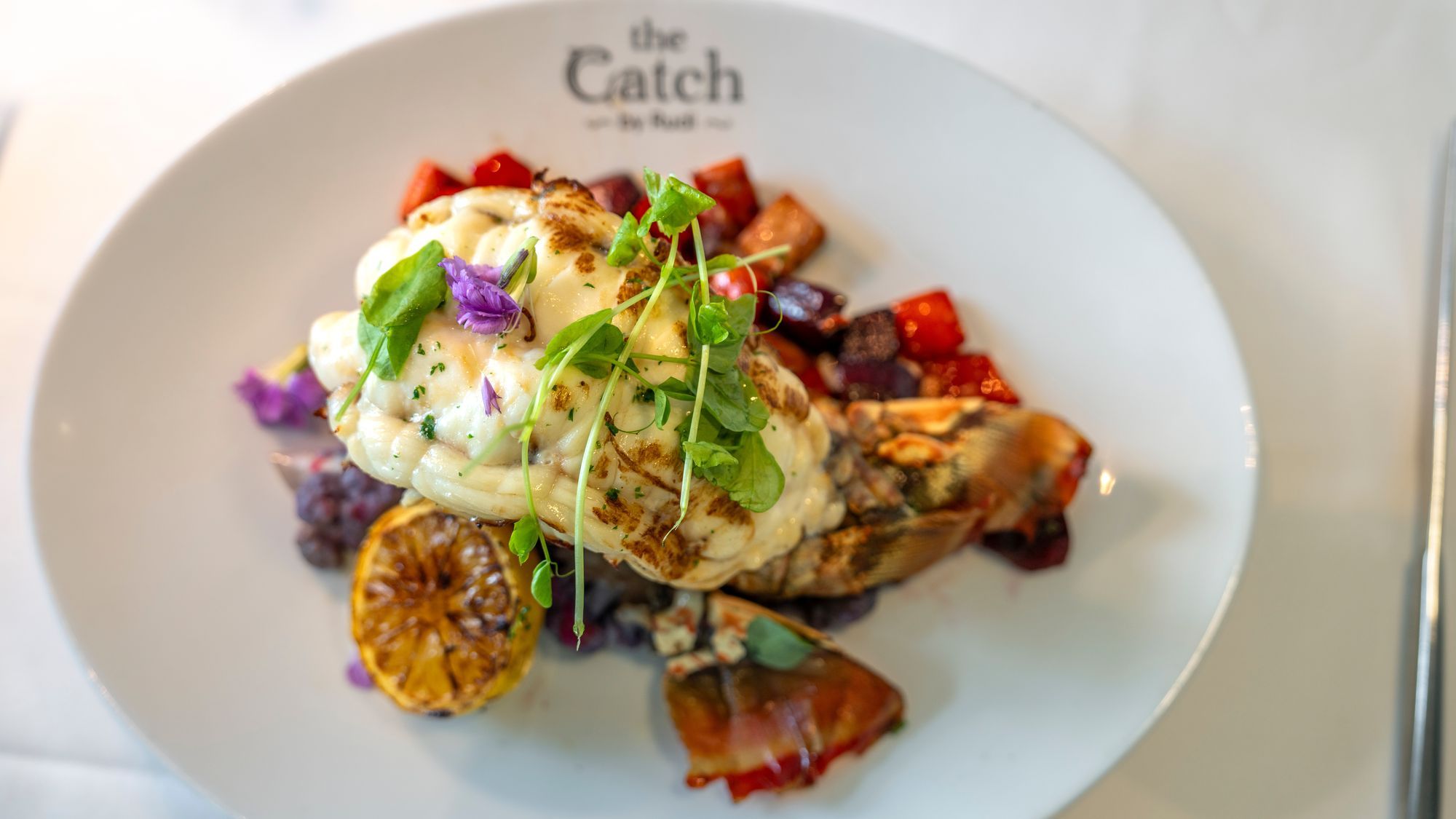 A seafood dish at The Catch by Rudi